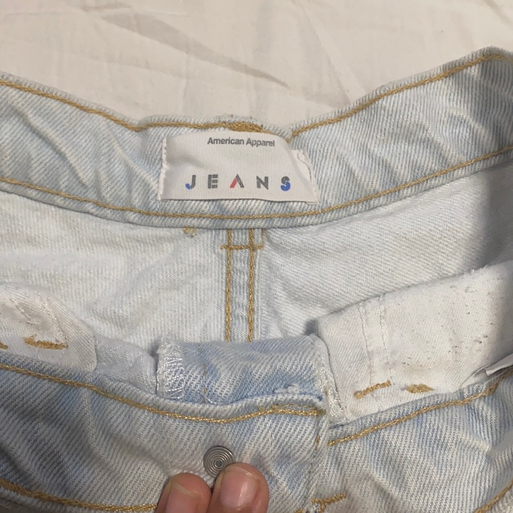 High waisted jean shorts